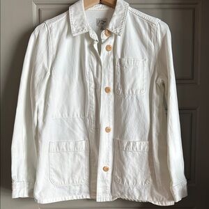 White denim Button-Up Jacket